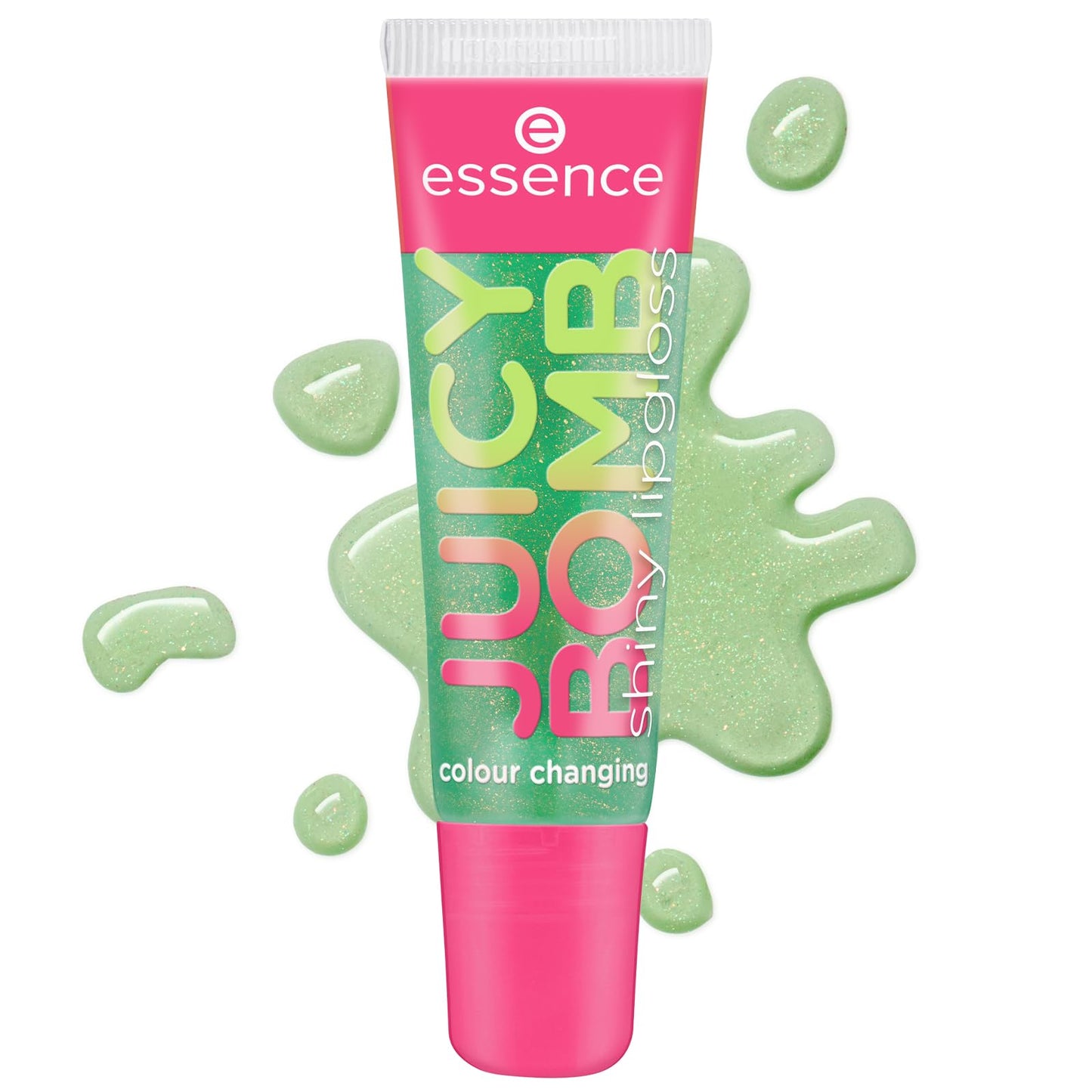 essence JUICY BOMB shiny lipgloss 107 Glowy Gummy – Hochglänzender Lipgloss mit fruchtigem Duft – Vegan – Nicht-klebende Textur – 10 ml
