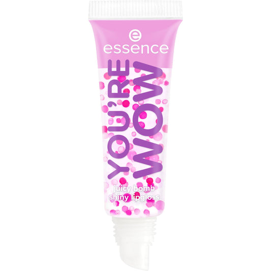 essence SAY IT WITH JUICY YOU'RE WOW juicy bomb shiny lipgloss, Nr. 04, Transparent, sofortiges Ergebnis, glänzend, vegan, ohne Parabene, ohne Mikroplastikpartikel, Nanopartikel frei, 1er Pack (10ml)