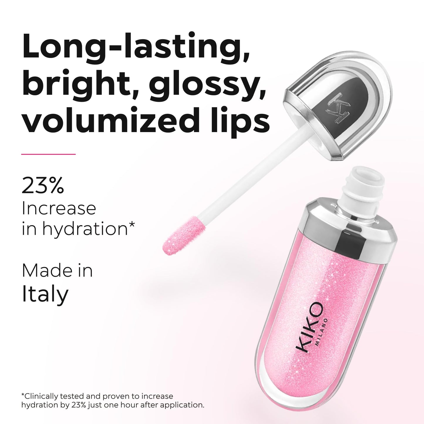 KIKO Milano 3D Hydra Lipgloss 32 | Pflegender Lipgloss mit 3D-Effekt, intensiver Glanz, feuchtigkeitsspendend, glättende Textur, nicht klebend, präziser Applikator