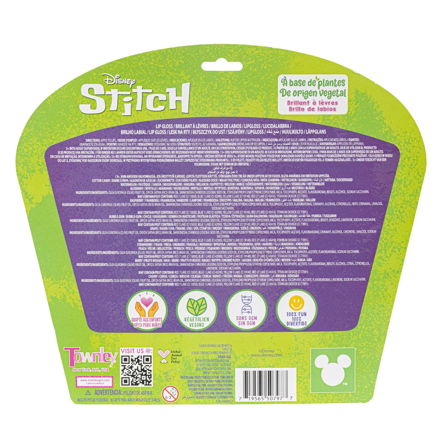 Stitch Lipgloss Pflanzlich 10er Set Mädchen Geschenk