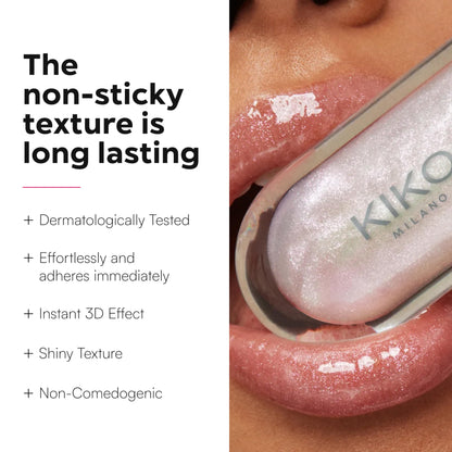 KIKO Milano 3D Hydra Lipgloss 32 | Pflegender Lipgloss mit 3D-Effekt, intensiver Glanz, feuchtigkeitsspendend, glättende Textur, nicht klebend, präziser Applikator